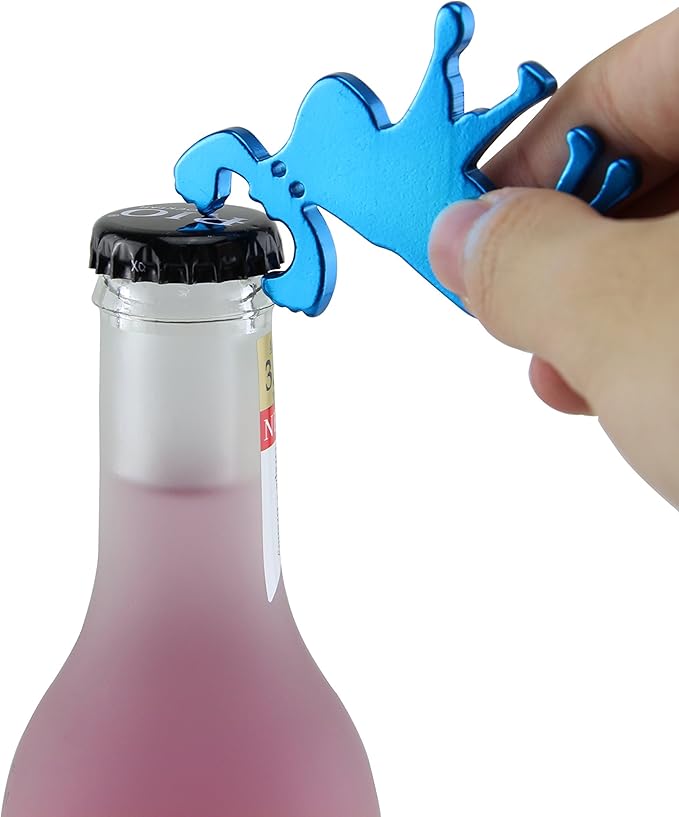 SWATOM Moose Keychain Bottle Opener Beer Opener Tool Key Tag Chain Ring Accessories