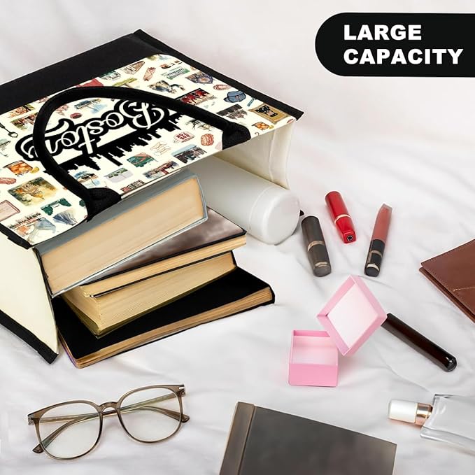 Boston Dallas Washington DC San Francisco Los Angeles China Travel Tote Bag Makeup Bag Set