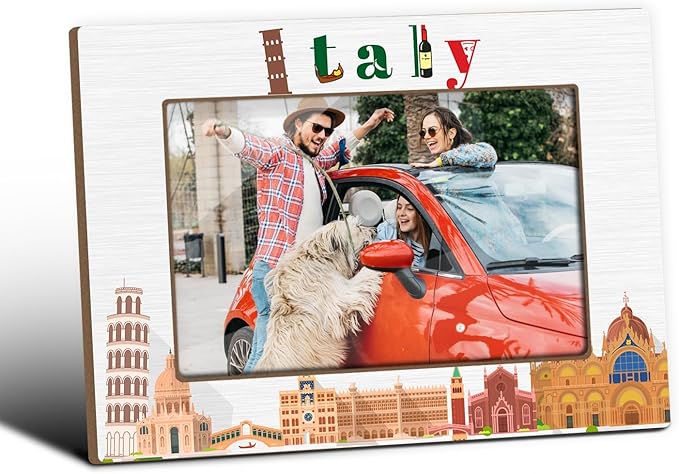 Italy Picture Frames, Italy Souvenirs, Tabletop Picture Frames for Honeymoon Gifts For Couples, Italian Gifts For Women, Home Office Living Room Table Decorative Supplies, Tabletop Display-33