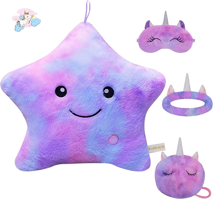 Throw Pillows for Bedroom Couch Living Room Decor Home Bed Sofa Chair Birthday Holiday, Custom Soft Decorative Star Pillow Cover, Cute Purple Colorful Throw Pillow Inserts Sets