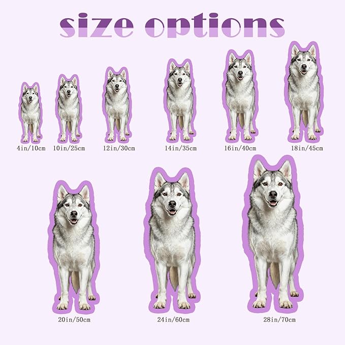 Custom Pillow - Personalized Face Pillow with Picture for Pet Dog Cat - Customized Stuffed Animal Photo Pillows Fathers Day Memorial Gifts - Double Sided Print, 11 Sizes (4 inch)