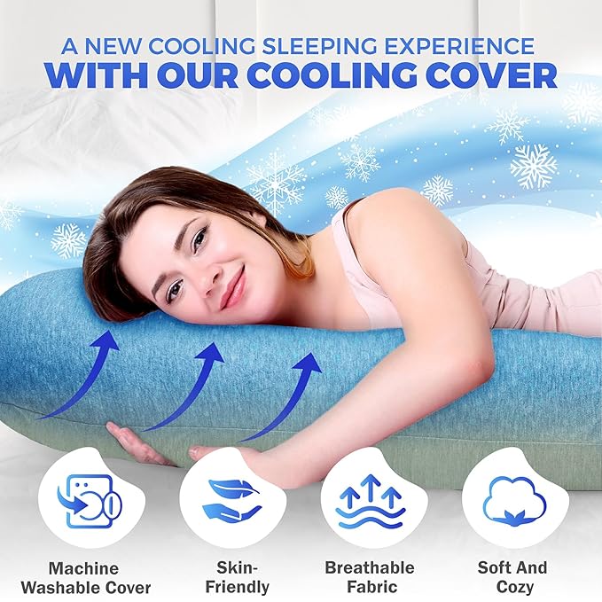 PILLANI Pregnancy Pillows for Sleeping - V C U Shaped Full Body Pillow with Removable Cover, 57inch Cooling Maternity Pillow for Pregnant Women, Support for Back Belly Legs Hip - Pregnancy Must Haves