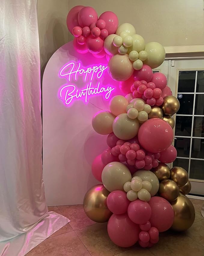 Bezente Pink Balloons 18 Inch - 30 Pack Large Thick Pink Balloons Big Round Pink Latex Balloons for Birthday Bridal Shower Gender Reveal Wedding Party Decorations