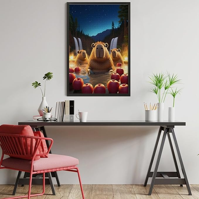 Jigsaw Puzzles for Adults 1000 Piece - Cute Capybara Wooden Puzzles, Puzzle Games, Stress Relief Games, Funny Puzzles，Unique Gifts for Wall Art，Family Puzzles