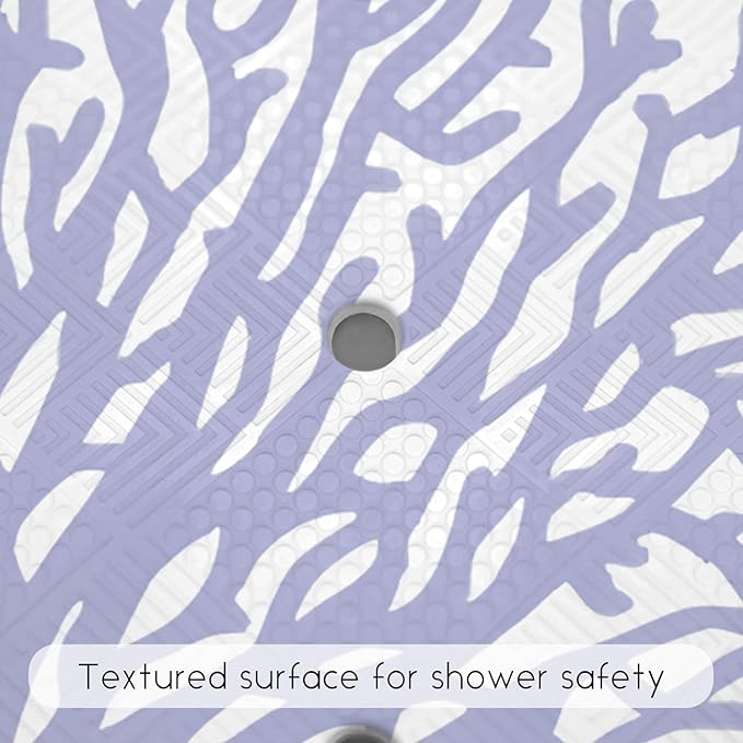 Bathtub Mat Non Slip, Square Bath tub Mat Shower Floor Mat with Suction Cups for Adults Kids Elderly 21 X 21 Inch