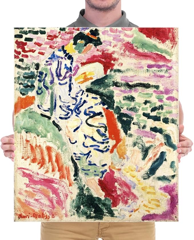 Wieco Art Canvas Prints Wall Art Woman Beside the Water 1905 by Henri Mattise Abstract Colorful Art Matisse Posters Canvas Prints for Wall and Home Office Decorations