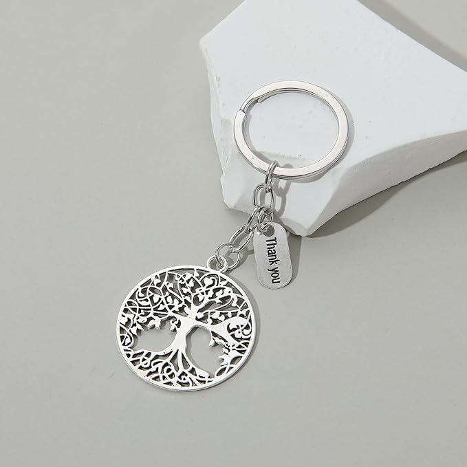 PHAETON 20PCS Tree Of Life Thank You Keychain Graduation & Team Appreciation Gifts