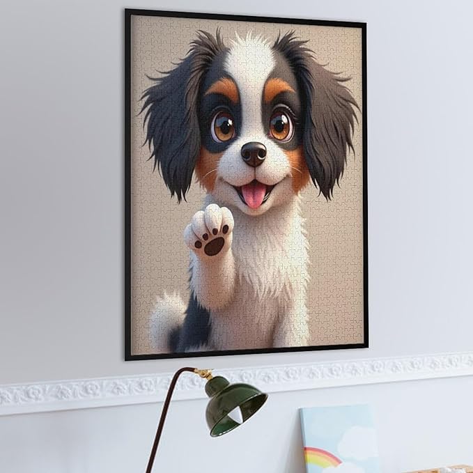 Jigsaw Puzzles for Adults 1000 Piece - Cavalier King Charles Spaniel Wooden Puzzles, Educational Games，Challenge Puzzles Puzzle Games, Stress Relief Games