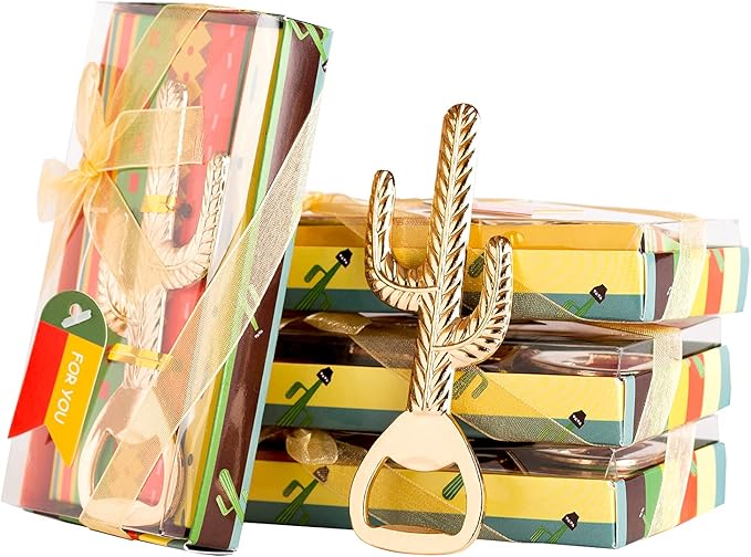 24 PCS Cactus Bottle Openers for Mexican Theme Party Favors Wedding Favors Bridal Shower Favors,Gifts,Souvenirs or Mexican Party Supplies and Decorations for Guests Mexico Centerpieces