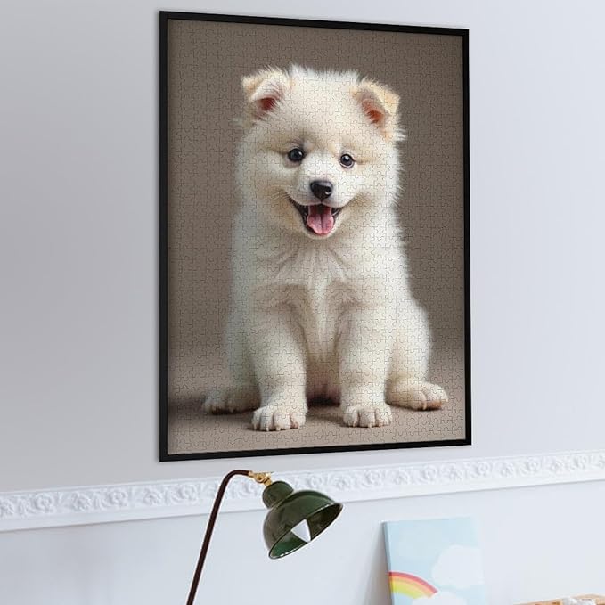 Jigsaw Puzzles for Adults 1000 Piece - Cute Dog Puppy Wooden Puzzles, Educational Games，Challenge Puzzles Puzzle Games, Stress Relief Games