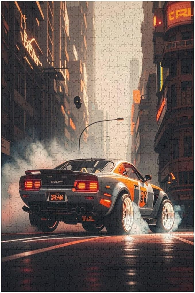 Jigsaw Puzzles for Adults 1000 Piece - Cool Sports Car Wooden Puzzles, Stress Relief Games, Funny Puzzles，Unique Gifts for Wall Art，Family Puzzles，Educational Games