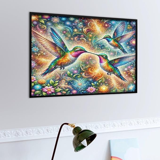 Mandala Hummingbirds - 500 Piece Jigsaw Puzzles for Adults，Stress Relieving Game Props Positive Thinking Puzzles Party Entertainment Puzzles for Adults and Teens Toy