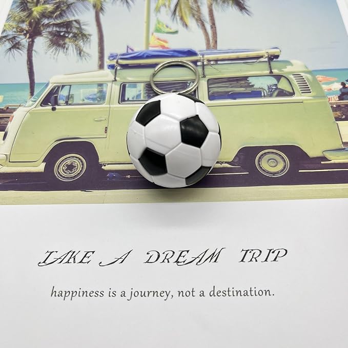 Mini 3D Soccer Sports Fan Keychains World Cup Backpack Pendant - Car Keychain Men's Toy Cool Football Birthday Gifts