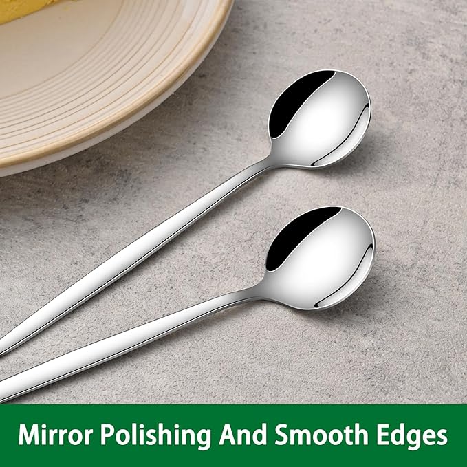 5.1 Inches Stainless Steel Coffee & Tea Spoon,6-Piece Cute Mini Spoons For Dessert,Small Espresso Spoons For Dessert,Cute Tiny Spoon