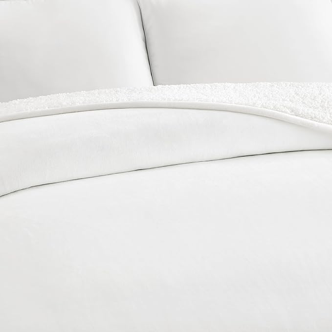 UGG Nita King/California King Blanket Fleece Fluffy Reversible Soft Fuzzy Bedding Cozy Plush Warm Oversized Blanket Machine Washable Bedroom Decor for Big Couch or Bed, 110-inch x 90-inch, White Snow