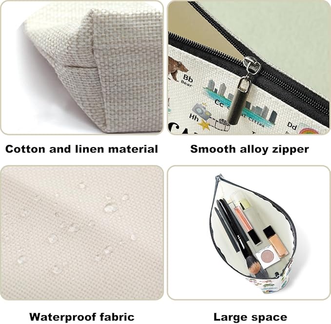 California Alphabet Cosmetic Bag Makeup Bag California Lovers Gift California Travel Souvenir Merch Vacation Friendship Gifts for Women California Lovers Girls Trip Gifts Favors Christmas Birthday