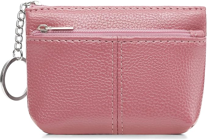 SENDEFN Leather Coin Purse for Women Small KeyChain Change Pouch Credit Card Holder