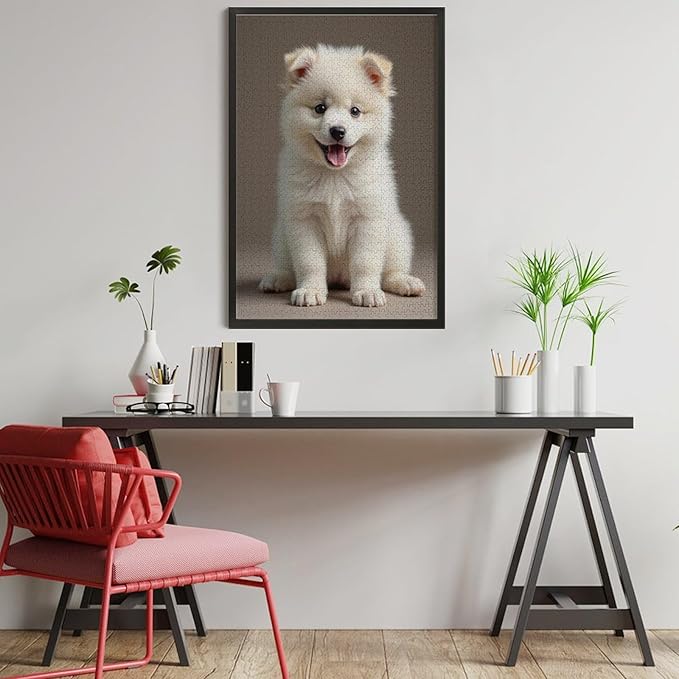 Jigsaw Puzzles for Adults 1000 Piece - Cute Dog Puppy Wooden Puzzles, Educational Games，Challenge Puzzles Puzzle Games, Stress Relief Games