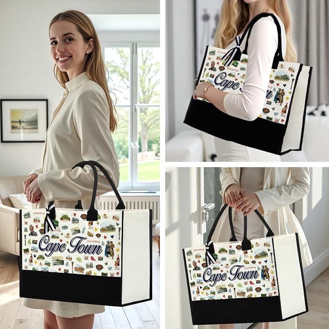 Tokyo Capetown Dubai Rome Amsterdam Vancouver Sydney London Bali Philadelphia Gifts for Women Canvas Tote Bag