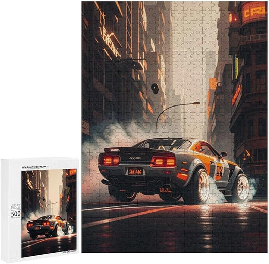 Jigsaw Puzzles for Adults 500 Piece - Cool Sports Car Wooden Puzzles, Stress Relief Games, Funny Puzzles，Unique Gifts for Wall Art，Family Puzzles，Educational Games