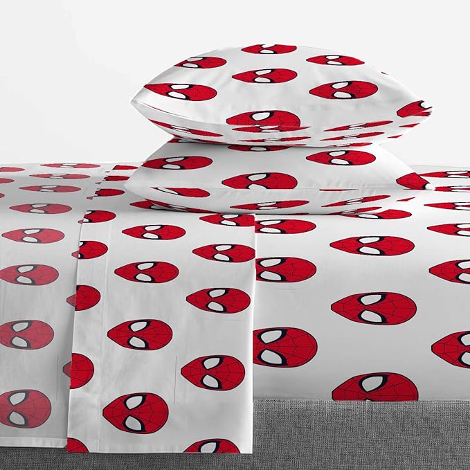 Jay Franco Marvel Spiderman Spidey Daze 5 Piece Queen Bed Set - Includes Reversible Comforter & Sheet Set Bedding - Super Soft Fade Resistant Microfiber (Official Marvel Product)