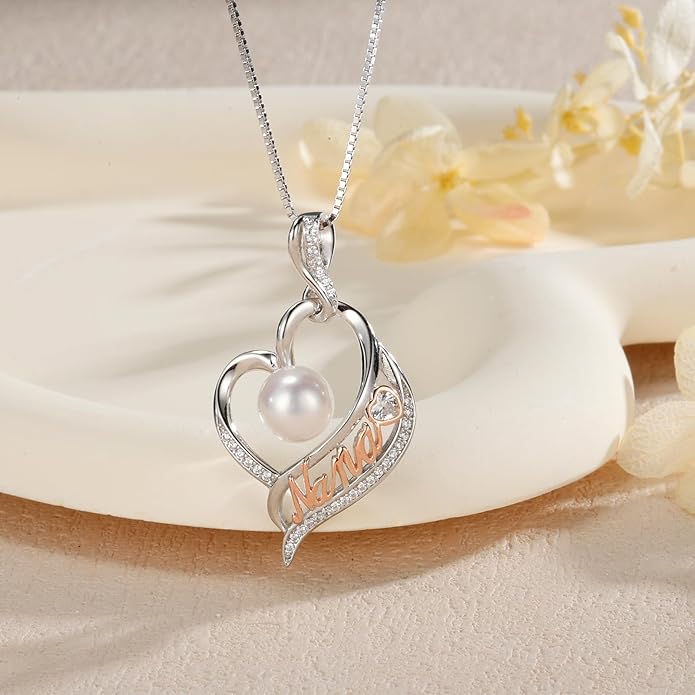 Mothers Day Gifts for Mom -Grandma Mom from Daughter Son, Gifts for Wife Nana Mother Birthday-Christmas Day for Women Her Jewelry Gift, Pearl Necklaces