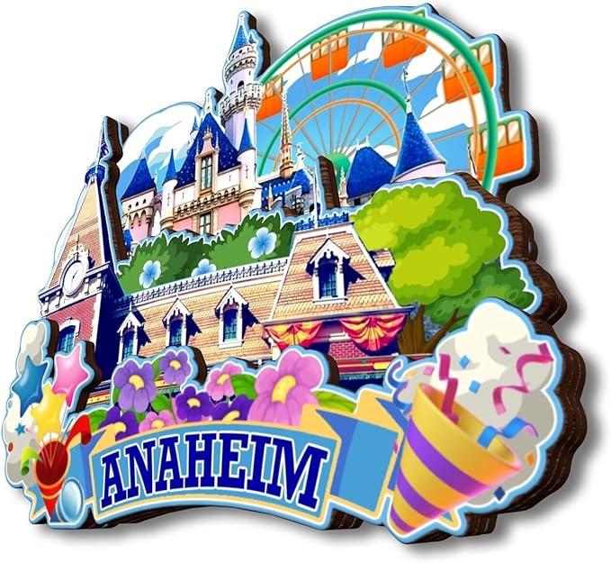Refrigerator Magnet Anaheim California United States Fridge Magnet City Travel Souvenirs Tourist Gifts 3D Classic Landmarks Handmade Crafts Home Decoration -254