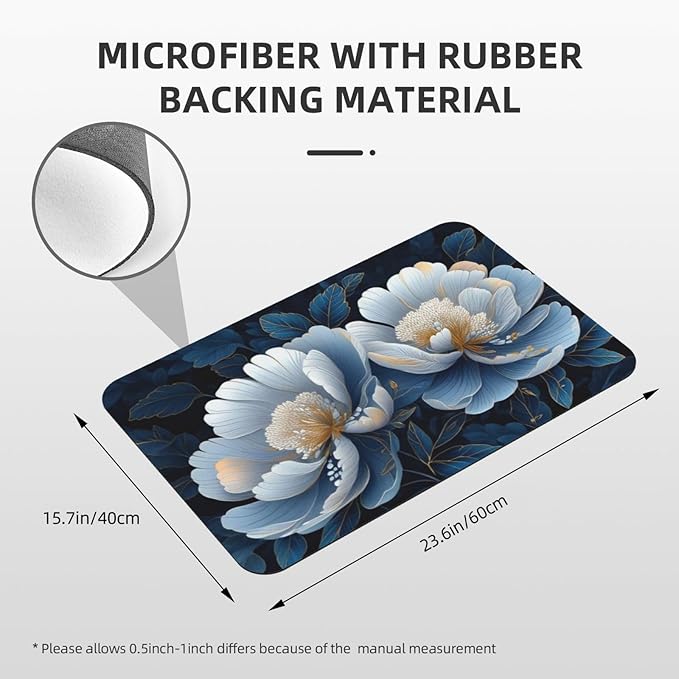 Diatomaceous Earth Bath Mat - Non-Slip Quick-Dry Bathroom Rug with Stylish Prints, Eco-Friendly Absorbent Floor Mat for Shower, Poolside(Vibrant Designs, 15.7 X 23.6Inch)