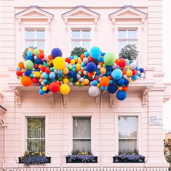 Bezente Rainbow Balloons 18 Inch - 30 Pack Large Thick Assorted Balloons Big Round Colorful Latex Balloons for Birthday Bridal Shower Wedding Party Decorations