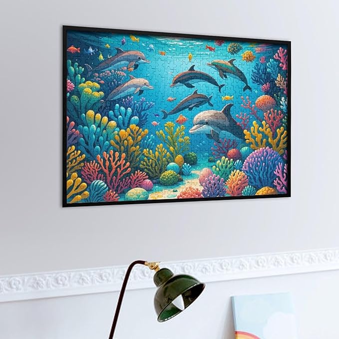 Wooden Puzzle - Sea World Wooden Puzzles for Adults 500 Pieces Challenge Puzzles，Educational Games，Family Puzzles，Unique Gifts for Wall Art ，Funny Puzzles