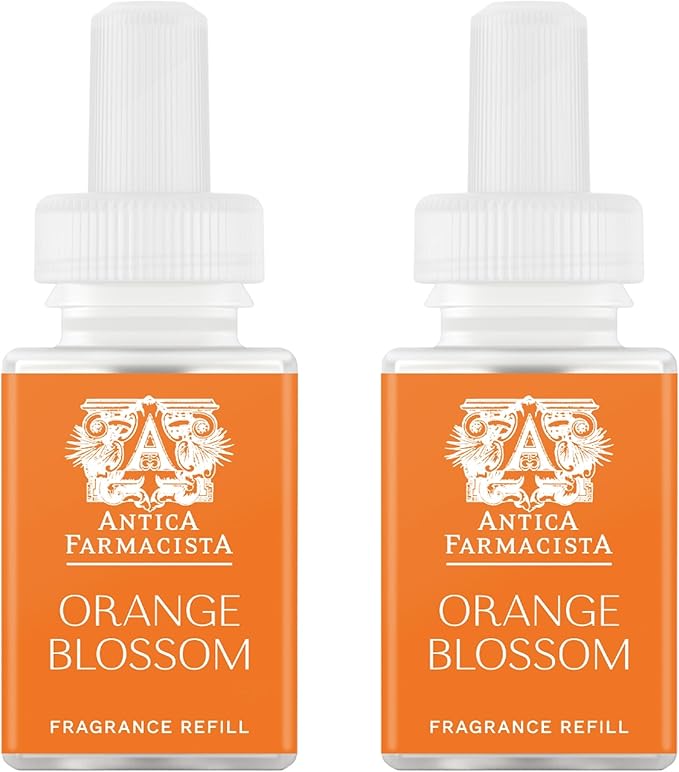 Pura & Antica Farmacista Home Scent Refill - Smart Home Air Diffuser Fragrance - Up to 120-Hours of Luxury Fragrance per Refill - Household Essential - Safe Diffuser - 2 Pack, Orange Blossom