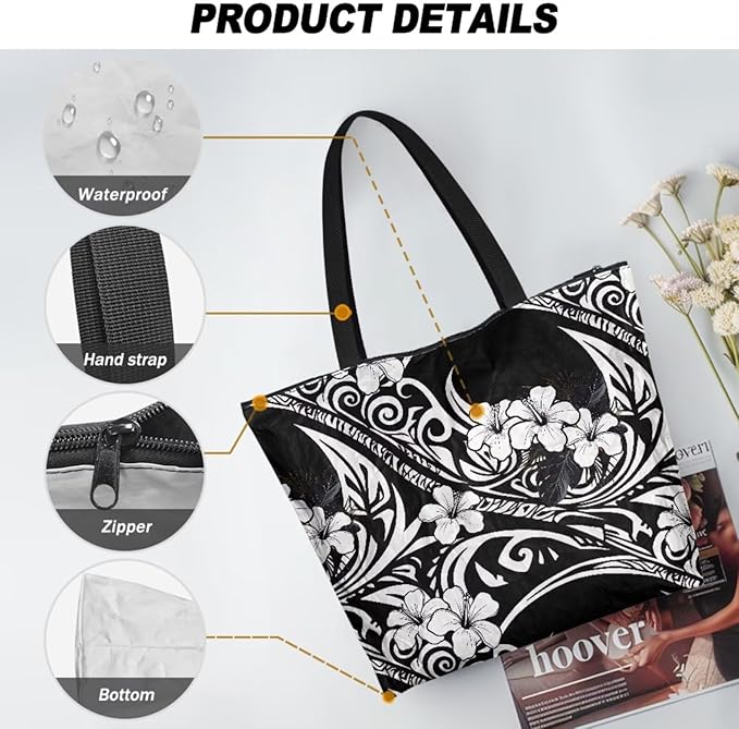 Cartoon Animal Printed DIY Coloring Tote Bag Waterproof Paper Handbags for Women Large Travel Shoulder Bags Purses