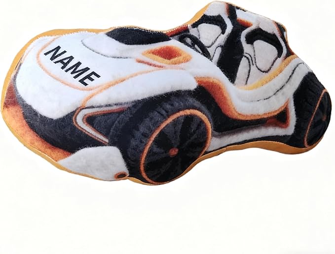 Custom Name Sports Car Shaped Pillow Personalized Race Car Pillow for Boys Customized Soft Sports Car Plush Pillow for Room Decor Play Perfect Birthday for Kids