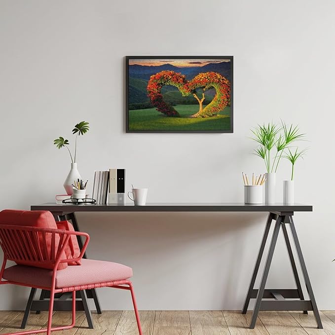 Wooden Puzzle - Tree of Love Wooden Puzzles for Adults 300 Pieces Challenge Puzzles，Educational Games，Family Puzzles，Unique Gifts for Wall Art ，Funny Puzzles