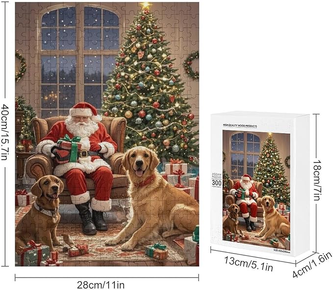 Puzzles for Adults Wooden Jigsaw Puzzle - Christmas Cottage Theme Wooden Puzzle，Suitable for Teenagers and Kids Puzzles，Educational Games，Wall Art Decorations，Holiday Birthday Gifts