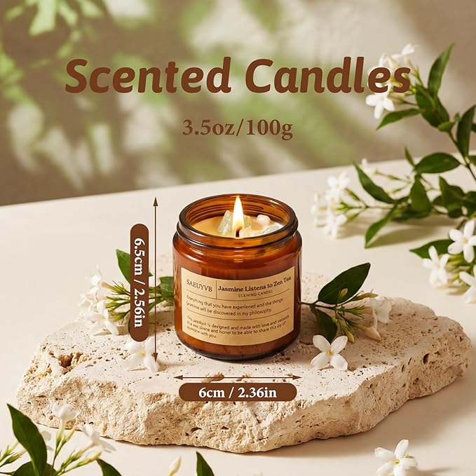 24 Pack Scented Candles for Home,3.5oz Crystal Soy Candles-Long Burning Time,Aromatherapy Candle Sets for Women Gift,Perfect for Valentine's Day,Mother's Day, Birthdays, Anniversaries(24 Scents)