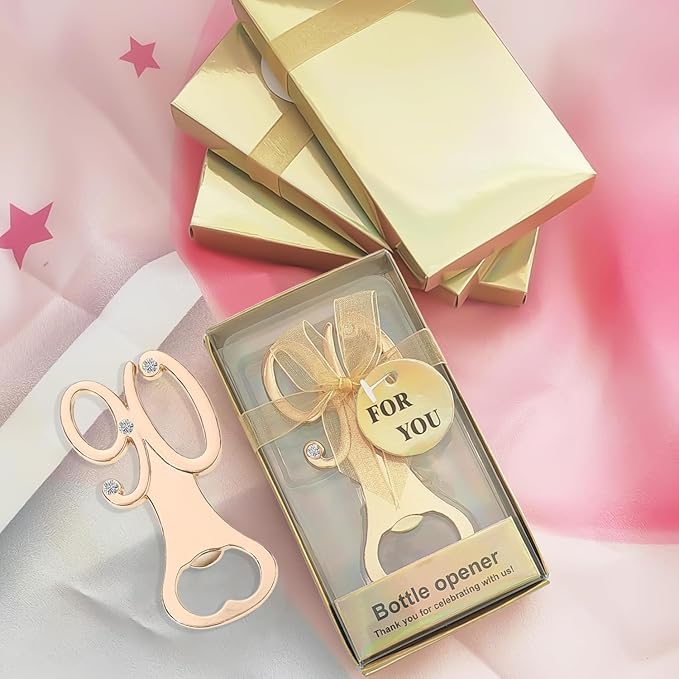 24PCS 90 Bottle Openers for 90th Birthday Party Favors or (24,Gold 90)