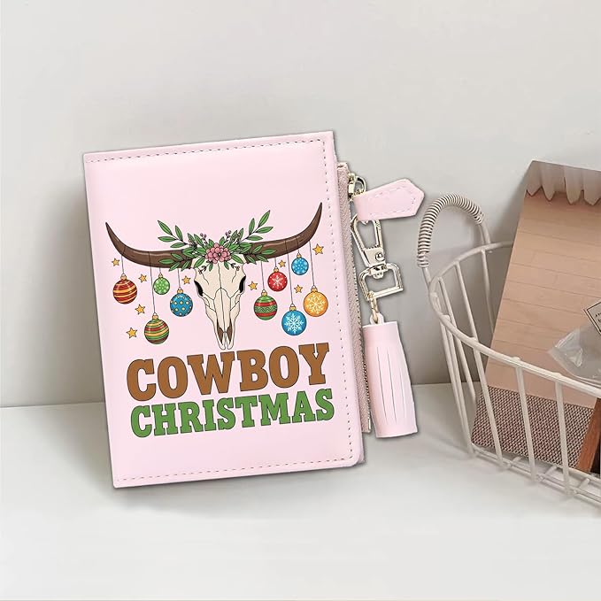 GEEAD Custom Design Small Wallets for Women Bifold Slim Coin Purse Zipper ID Card Holder for Christmas