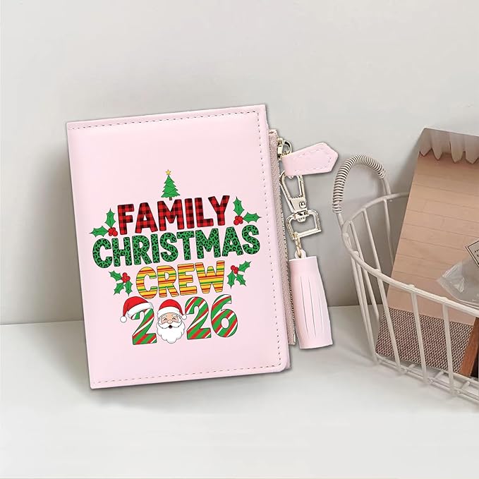 GEEAD Custom Design Small Wallets for Women Bifold Slim Coin Purse Zipper ID Card Holder for Christmas