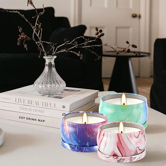 Onebird Set of 24 Scented Candle Gift Set,Natural Pure Soy Wax Aromatherapy Candles Essential Oils for Home and Women