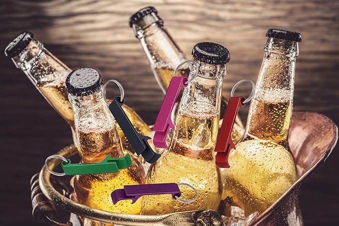 50 Pcs Bottle Openers, Soda Beverage Beer Bottle Opener Keychain,Small and Practical, Easy to Carry, for Kitchen/Wedding/Bar/Party