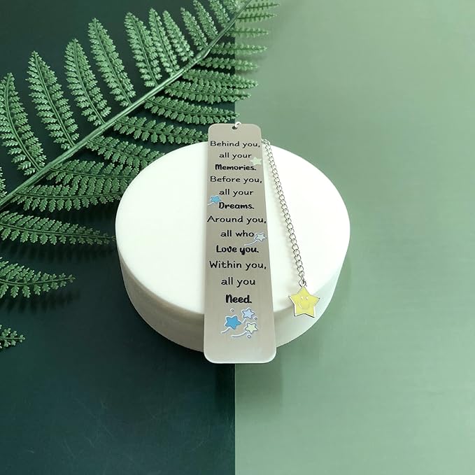 Inspirational Bookmark for Friend Granddaughter Graduation Bookmarks Brother Sister Birthday Back to School Gifts Cousin Encouragement Colleague Retirement Christmas Best Wishes Keepsakes (Behind you)