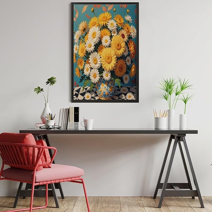 Jigsaw Puzzles for Adults 1000 Piece - Chrysanthemum Themed Wooden Puzzles Challenge Puzzles，Educational Games，Family Puzzles，Unique Gifts for Wall Art ，Funny Puzzles