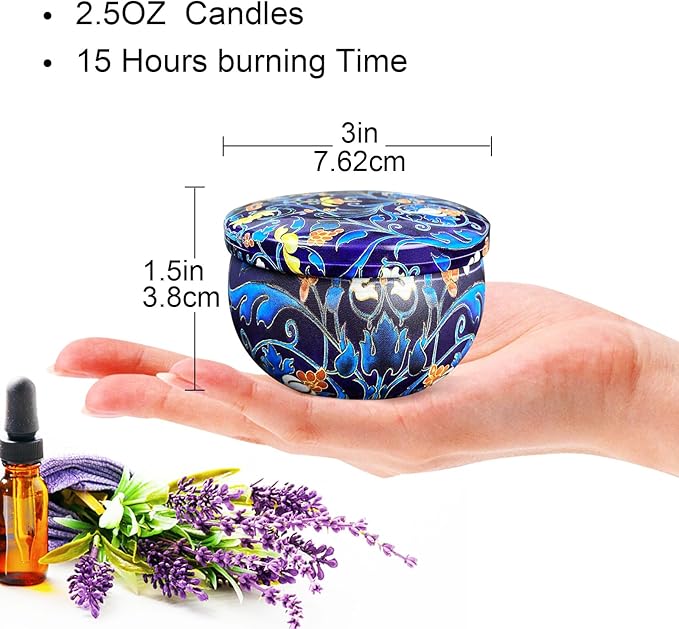 36 Pack Scented Candles Set for Home, Relaxing Stress Relief, Aromatherapy, Russian Patterns - Natural Soy Wax and Fragrance - Gifts for Women, Mom, Best Friend, Wife, Birthday