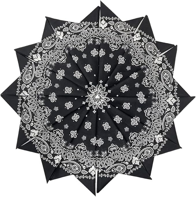 6 Pack 12 Pack Bandanas 2 Sides Printed 22inch Unisex Cowboy Kerchiefs