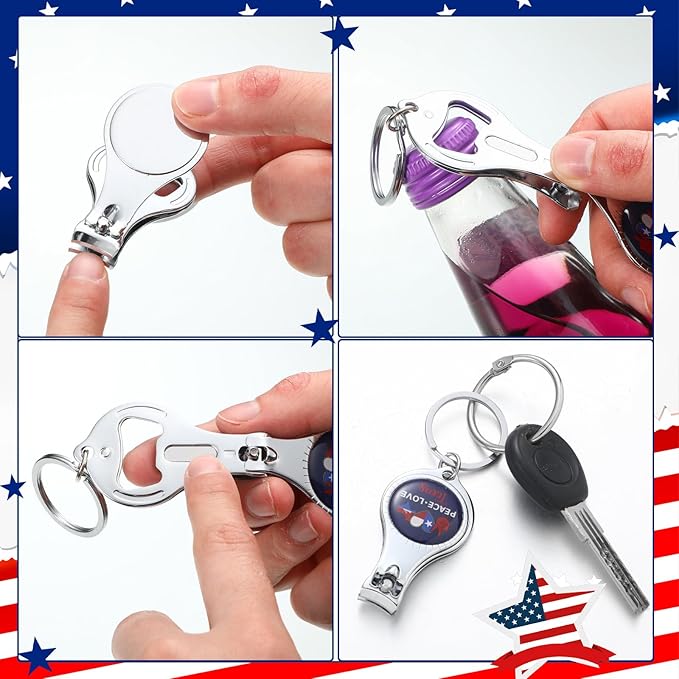 12 Sets Texas Souvenirs Gifts Texas Multi Function Bottle Opener Nail Clipper Keychain Souvenir Gifts for Traveler Men Women Party Supplies