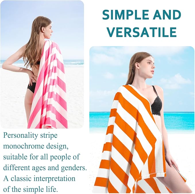 2 Packs Extra Large Beach Towel Bath Towel 72 * 40 Set Oversized Soft Microfiber Terry Blanket NOT Cotton Mexico Costa Bahamas Punta Absorbent Cana Trip Must Have Water Park Vacation Essentials