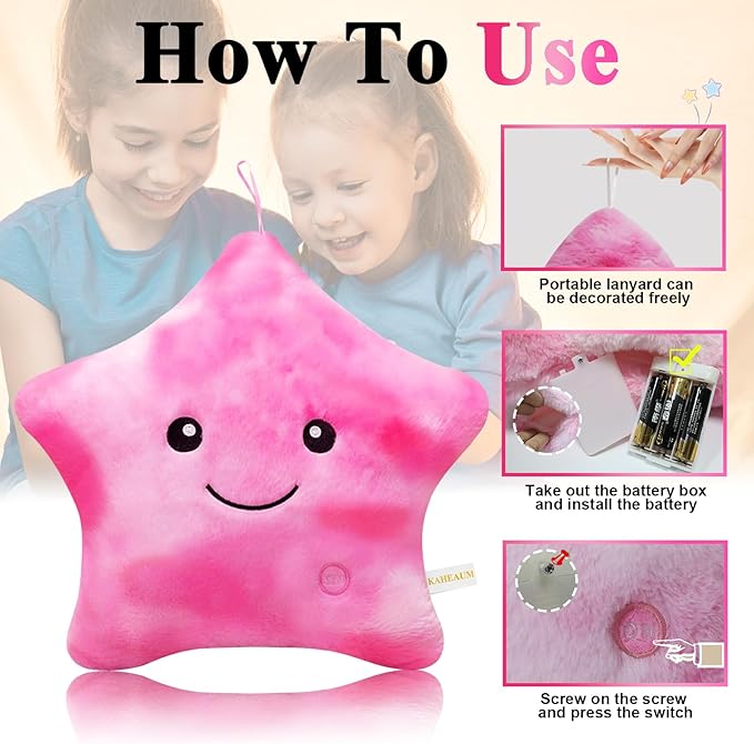 Throw Pillows for Bed Couches Living Room Decor House Sofa Chair Christmas Birthday Party Gifts, Cute Funny Plush Star Shape Decorative Pillows, Inserts & Covers, Big Throw Pillow Peach Pink