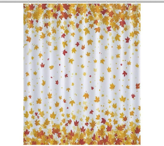 Fall Falling Maple Leaves Shower Curtain Waterproof Washable Fabric Bathroom Shower Curtains for Bathroom Decorations Home Indoor Decor 56x72Inch