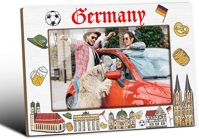 Germany Travel Picture Frames, Germany Souvenirs, Tabletop Photo Frame for Honeymoon Vacation, Wedding, Family Vacations, Engagement, Home Office Living Room Table Decorative Supplies-32